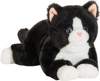 Teddy Hermann Kuscheltier "Schlenkerkatze schwarz 30 cm" zum Teil aus recyceltem