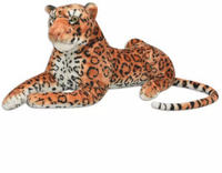 vidaXL Leopard Kuscheltier Pl&uuml;sch Braun XXL
