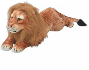 vidaXL Lion Toy Plush Brown XXL