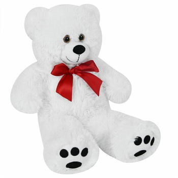Deuba Teddybär L 50cm weiß