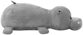 vidaXL Hippo Cuddly Toy Plush Grey