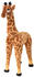 vidaXL Standing Plush Toy Giraffe Brown and Yellow XXL