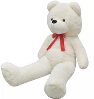 vidaXL Teddyb&auml;r Kuscheltier Pl&uuml;sch Wei&szlig; 170 cm