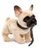 UNI-TOYS Französische Bulldogge mit Leine 27cm beige