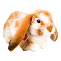 HERMANN TEDDY 93791, Hermann Teddy 93791 Hase 30 cm sitzend hellbraun-wei&szlig; gescheckt