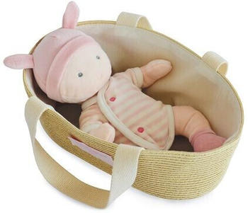 Doudou Baby & Tragetasche weiss-rose 28cm (8903624)