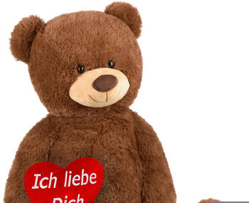 Brubaker XXL Teddybär mit Herz Ich liebe dich 100cm braun