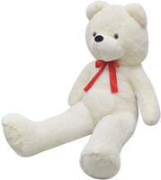vidaXL Weicher XXL-Pl&uuml;sch-Teddyb&auml;r Wei&szlig; 160 cm