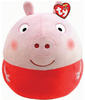 Ty - Squishy Beanies Licensed - Peppa Pig - Peppa Pig, 20 cm Rosa/Rot,...