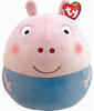 Ty - Squishy Beanies Licensed - Peppa Pig - Freund George, 20 cm Rosa/Royalblau,