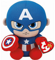 Ty original Beanies Baby, Marvel Avengers, "Captain America", ca 15cm