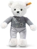 Steiff Light at Night Knuffi Teddyb&auml;r wei&szlig;/grau, 30 cm