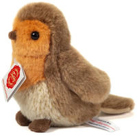Teddy Hermann Kuscheltier "Rotkehlchen stehend braun/orange, 15 cm" zum Teil aus