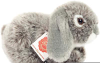Teddy Hermann Kuscheltier "Widderkaninchen 18 cm, grau" zum Teil aus recyceltem