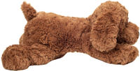 Teddy Hermann Kuscheltier "Schlenkerhund liegend braun, 28 cm" mit Schlenkerbeinen