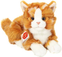 Teddy Hermann Kuscheltier "Katze liegend rot getigert, 20 cm" zum Teil aus...