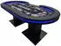 Home Deluxe Straight Flush LED-Pokertisch-Set mit Stühlen und Pokerkoffer, 213x106cm, 9 Personen