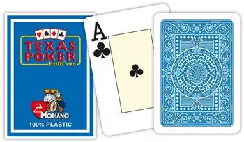 Modiano Texas Hold'em Pokerkarten hellblau Jumbo-Index (3005466)