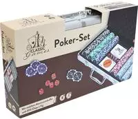 Vedes Natural Games Poker-Set im Aluminiumkoffer, 300 Chips, Beige