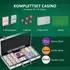 Sport Now Pokerkoffer-Set 300 Chips 11,5g mit Schloss, silber, Metall (23x38,5cm)