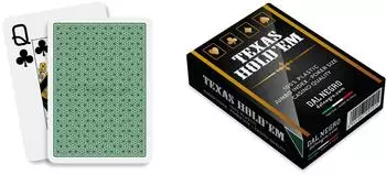Dal Negro Texas Hold'em Retro grüne Spielkarten, Kasinoqualität (24141)