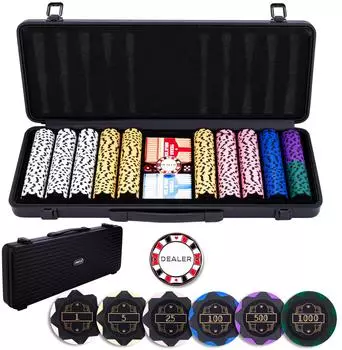 Angel Sports Pokerset im Koffer, 500 Chips 14g, Werte 1-1000 (320961)