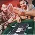 Relaxdays Pokermatte 120x60cm, rutschhemmend, dunkelgrün