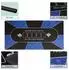 Relaxdays Pokermatte 120x60cm, blau/schwarz
