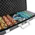Home Deluxe Pokertisch CASINO mit LED-Beleuchtung, Getränkehalter, 9 Personen (215x106cm)