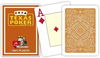 Modiano Texas Hold'em Pokerkarten braun, Jumbo Index (3005465)