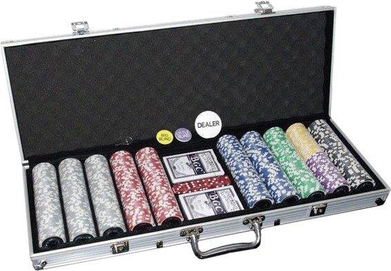 Dilego Pokerkoffer 500 Laser Pokerchips Poker Komplett Set