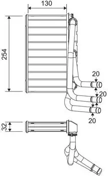 Valeo W&auml;rmetauscher Innenraumheizung Aluminium (811651)