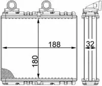 Mahle W&auml;rmetauscher, Innenraumheizung BEHR AH 222 000S