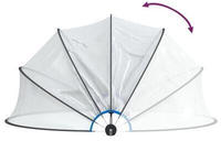 vidaXL Pool-Kuppel Rund 406x203 cm PVC