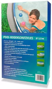 Noor Poolvlies Rund 140 g/m&sup2; f&uuml;r Rundpool &Oslash;3,5 m