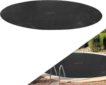Arebos Solar pool cover for round pool 457 cm Black