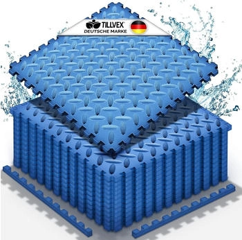tillvex Pool Bodenschutzmatte 36 St&uuml;ck Blau