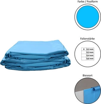 Waterman Pool Ersatzfolie rund 0,2mm 450x90cm blau