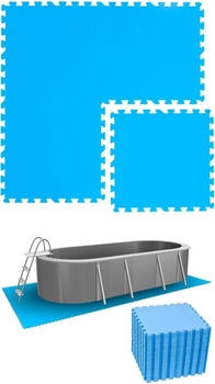 Eyepower Poolunterlage 50 x 50 cm 40er Set Blau