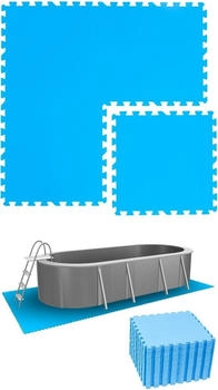Eyepower Poolunterlage 50 x 50 cm 32er Set Blau