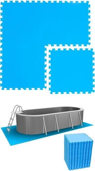 Eyepower Poolunterlage 50 x 50 cm 64er Set Blau
