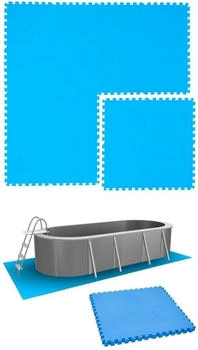Eyepower Poolunterlage 81 x 81 cm 4er Set Blau