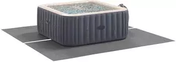 vidaXL Bodenfolie für Pools Hellgrau 274 x 274 cm Polyester-Geotextil (42009101)