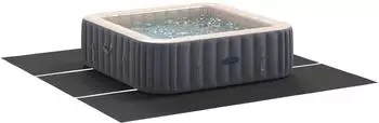 vidaXL Bodenfolie für Pools Schwarz 396 x 396 cm Polyester-Geotextil (42009130)
