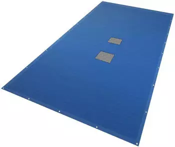 Vounot Double-layer rectangular pool cover with mesh 900 x 400 cm blue