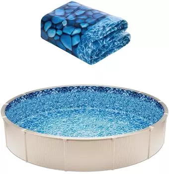 VEVOR Runde Poolfolie Vinyl Überlappungsstil φ914x147cm (30X54X0.32)