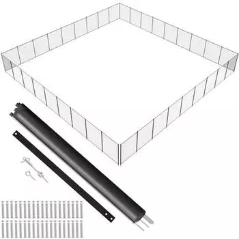 VEVOR Poolzaun 1,21x32,91m Aluminium Teslin PVC-Netz 340g/m² (NLSSHL4108)