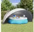 vidaXL Foldable pool dome 546 x 516 x 250 cm grey orange