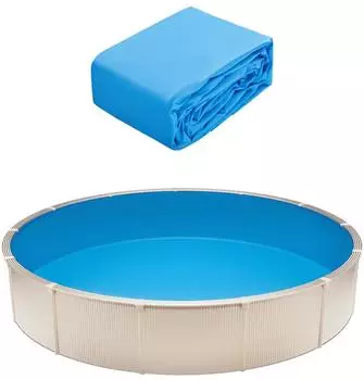 VEVOR Runde Poolfolie Unibead-Stil Vinyl Ø350x120cm (350X120X0.4)