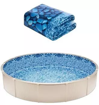 VEVOR Runde Poolfolie Unibead Vinyl ø914x120cm (52" Wandhöhe)